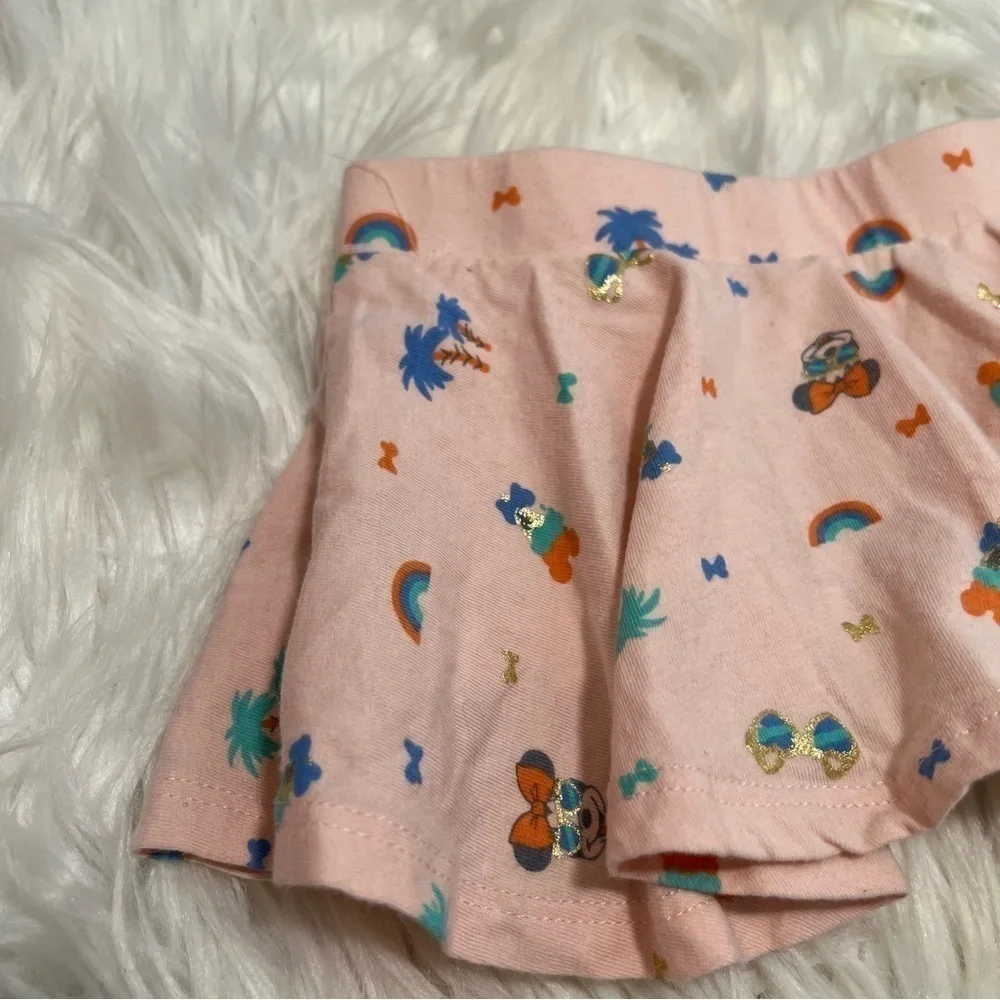 Disney Juniors Skort Light Pink Tropical Minnie Mouse